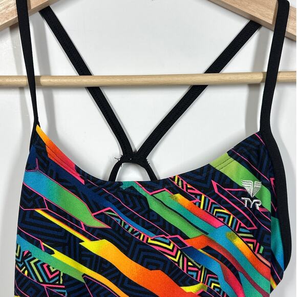 TYR Women's Ardent Diamondfit One Piece Performance Swimsuit Neon Colors Size 32 - Picture 2 of 9
